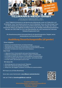 Tillmann & Weich GmbH -> zum Ausbildungsangebot -> zum Ausdrucken 