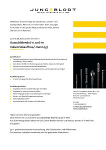 Heinricht Jungeblodt GmbH & Co. KG -> zum Ausbildungsangebot -> zum Ausdrucken 
