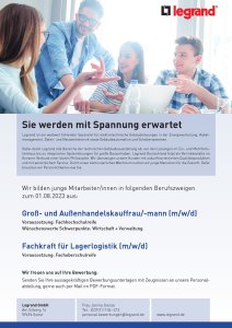 Legrand GmbH -> zum Ausbildungsangebot -> zum Ausdrucken 